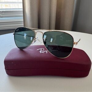 Ray-Ban Kids Aviator Sunglasses Gold Frame w Case